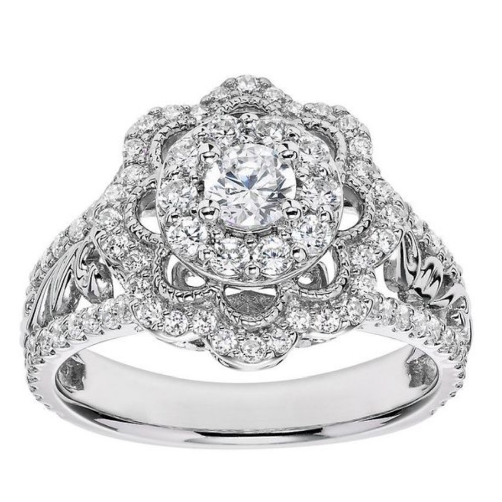 Simply Vera Vera Wang Diamond Flower Ring 🌸